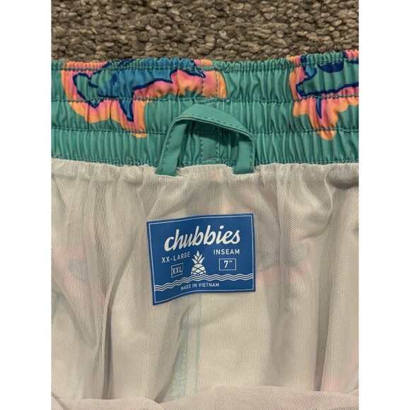 Chubbies Classic Swim Trunk Lot Pink Alligator Teal Sharks 7” Inseam Size XXL - Picture 16 of 16